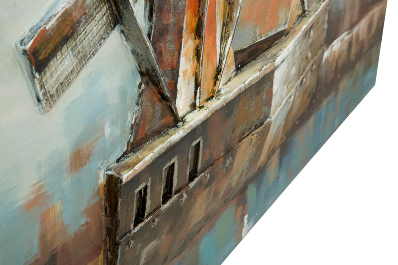 Dipinto su Tela Mulino a Vento 120x3,7x80 cm in Alluminio Plastica e Canvas-3