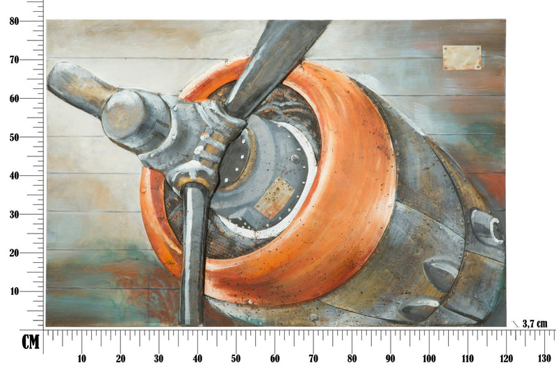 Dipinto su Tela Aviator 120x3,7x80 cm in Alluminio Plastica e Canvas-7