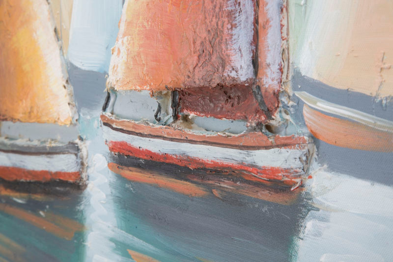 Dipinto su Tela Sidney 80x4x80 cm Legno di Pino e Canvas-4