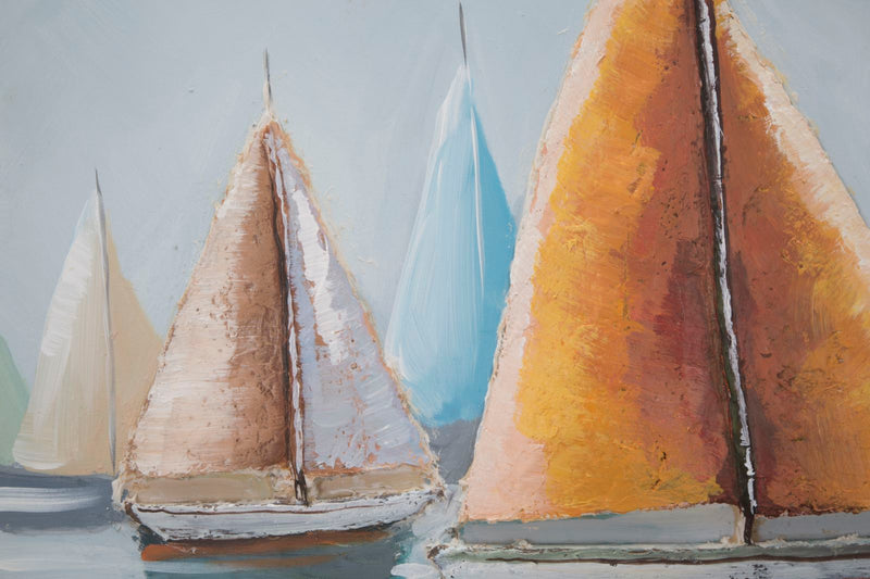 Dipinto su Tela Sidney 80x4x80 cm Legno di Pino e Canvas-5