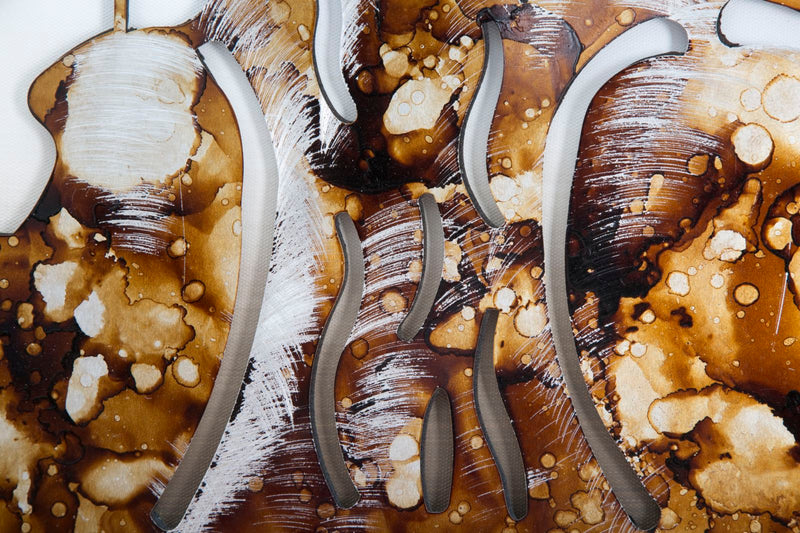 Dipinto Alluminio Albero 120x3,8x60 cm in Legno di Pino Metallo e Canvas-3