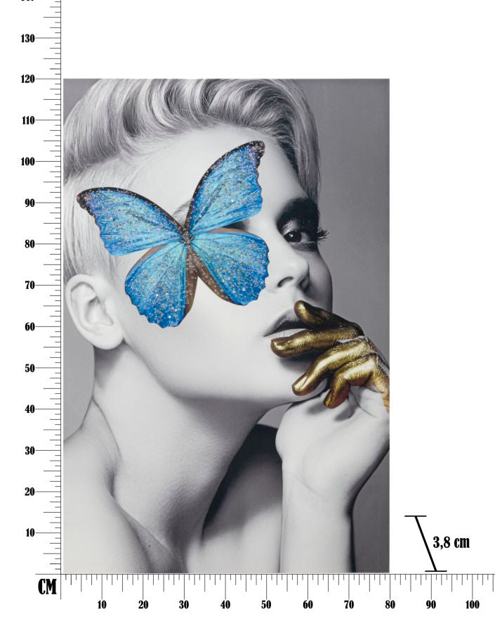 Stampa su Tela con Applicazioni Class 80x3,8x120 cm Legno di Abete e Canvas Multicolor-8