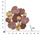 Pannello Round Leaf 68,5x6x66,5 cm in Ferro Multicolor-7