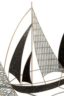 Pannello Veliero 91x2,5x55,9 cm in Ferro Multicolor-3