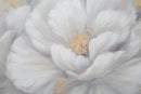 Dipinto su Tela Bianco/Oro Flower 140x3,7x70 cm in Legno di Pino e Canvas Multicolor-3