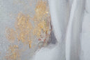 Dipinto su Tela Bianco/Oro Flower 140x3,7x70 cm in Legno di Pino e Canvas Multicolor-4