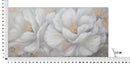 Dipinto su Tela Bianco/Oro Flower 140x3,7x70 cm in Legno di Pino e Canvas Multicolor-6
