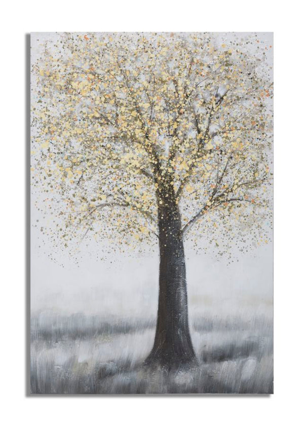 Malerei auf Leinwand Baum Einfach 80x3,8x120 cm in Kiefernholz und mehrfarbiger Leinwand acquista