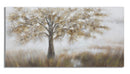 Dipinto su Tela Tree Dark 140x3,8x70 cm in Legno di Pino e Canvas Multicolor-1