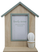 Cornice Cactus con Cassetto 20,5x8,5x31 cm MDF e Vetro Grigio-7