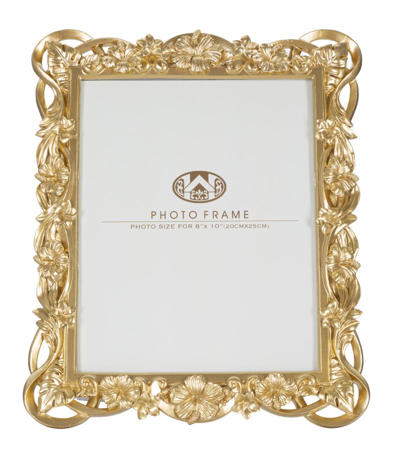 Cornice Flossy 27,8x2,5x33,5 cm in Poliresina e Vetro Oro-2