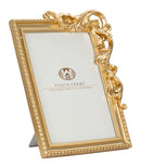 Cornice Fregis 19,5x3,7x25,5 cm in Poliresina e Vetro Oro-1