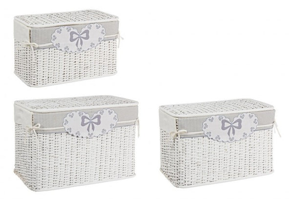 acquista Set mit 3 grauen Kis Aufbewahrungsboxen aus Holz