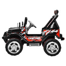 Macchina Elettrica per Bambini 12V 2 Posti Happy Kids Fuoristrada Nera-9