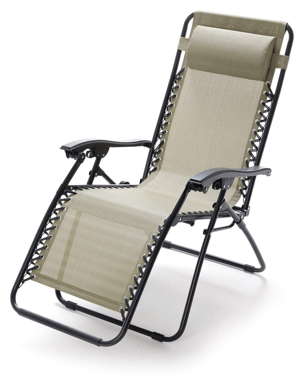 prezzo Zero Gravity Reclining Folding Liegestuhl aus Stahl und grünem Textilene