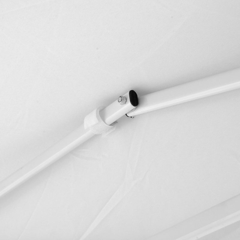 Gazebo da Giardino Pieghevole 3x3m Telo in Poliestere e PVC con Ventilazione Taddei Automatico Bianco-7