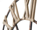 Orologio da Muro Plus Ø71,5x4 cm in Ferro e MDF Marrone-5