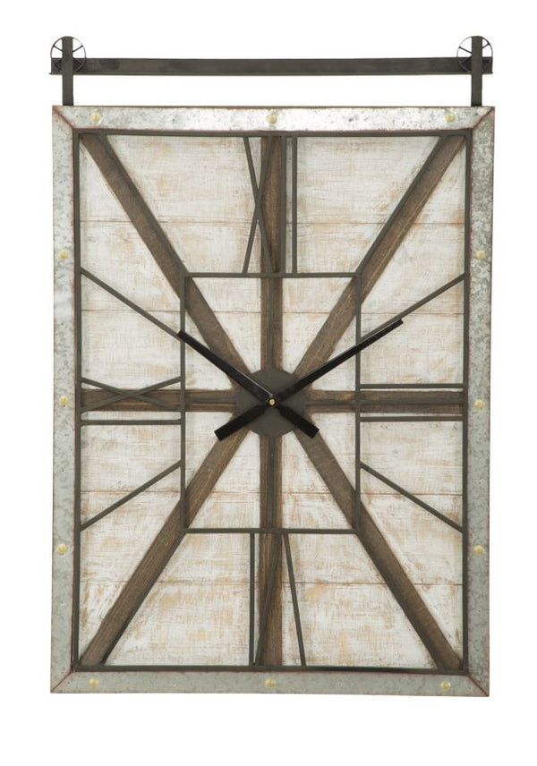 prezzo West Wanduhr 60x4x89 cm Tannenholz und MDF und aus Eisen