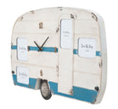 Orologio da Muro Roulotte 79x3,50x46,50 cm in Ferro Bianco e Blu-3