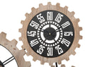 Orologio da Muro 3 Ingranaggi 93x3x74 cm in Ferro e MDF Marrone-3