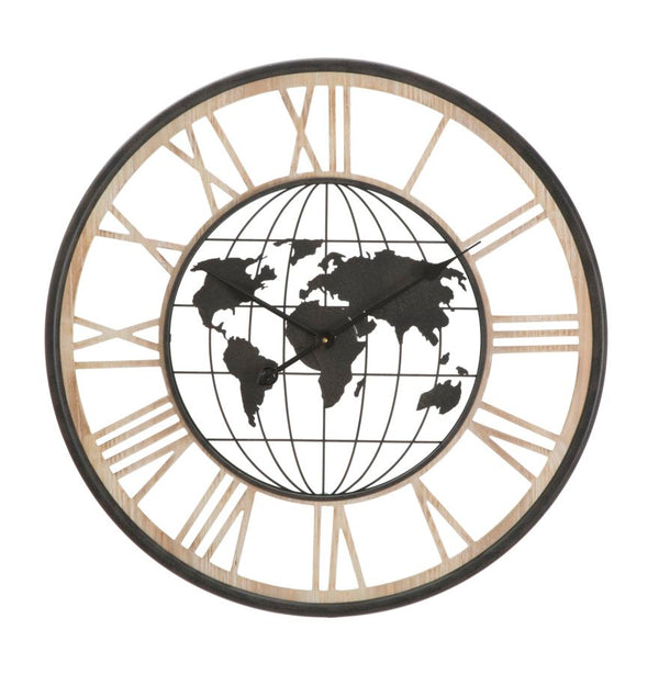 World Dark Wanduhr Ø70x5 cm aus Eisen und MDF online