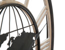 Orologio da Muro World Dark Ø70x5 cm in Ferro e MDF-3
