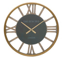 Orologio da Muro New Era Ø60x6,5 cm MDF e in Ferro Marrone-1