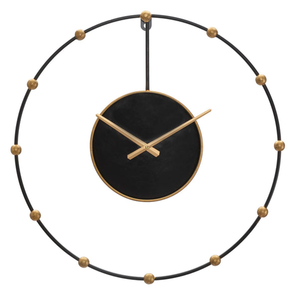 acquista Pearl Wanduhr Ø61x4,5 cm in Black Iron