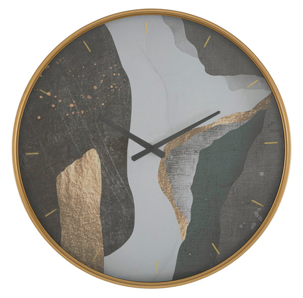 online Wanduhr Art Ø60x6 cm aus MDF-Eisen und mehrfarbigem Glas