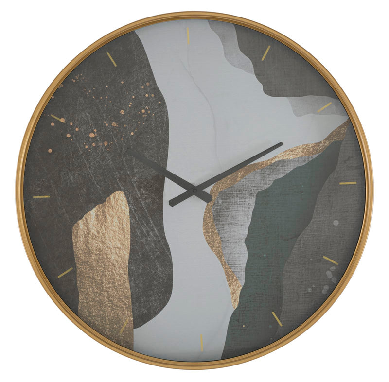 Orologio da Muro Art Ø60x6 cm in Ferro MDF e Vetro Multicolor-1
