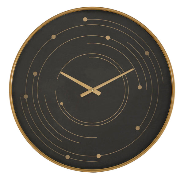 prezzo Plix Wanduhr Ø60x6 cm aus MDF-Eisen und mehrfarbigem Glas