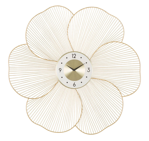 prezzo Petal Wanduhr 83,5x6x80 cm in Iron Gold