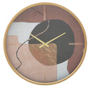 Orologio da Muro Art Red Ø60x6 cm in Ferro MDF e Vetro Multicolor-1