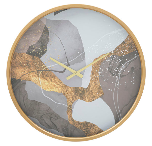 Art Grey Wanduhr Ø60x6 cm aus MDF-Eisen und mehrfarbigem Glas acquista