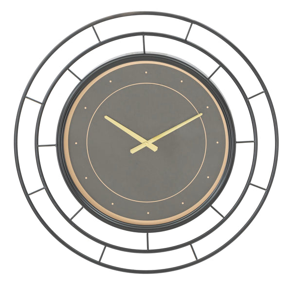 Fashion Dark Wanduhr Ø70x5,5 cm aus MDF-Eisen und schwarzem Glas online
