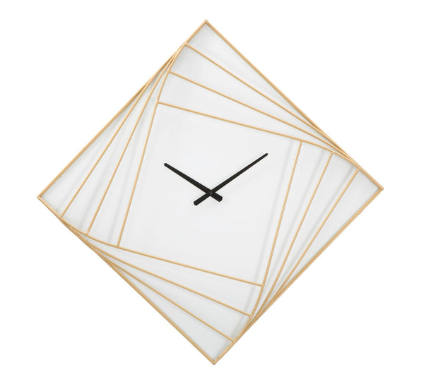 online Oroy Line Wanduhr 85x6x85 cm aus Eisen und goldfarbenem Kunststoff