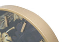 Orologio da Muro Palm Ø40x6 cm in Ferro MDF e Vetro Oro e Nero-4