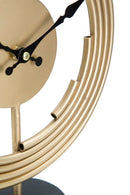 Orologio da Tavolo Moon 25x10x30 cm in Ferro Oro e Nero-4