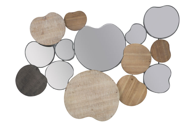 Specchio Quoxy 118x11x82,5 cm Lengo Ferro e Specchio Marrone-1