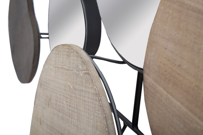 Specchio Quoxy 118x11x82,5 cm Lengo Ferro e Specchio Marrone-4