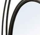 Specchio Dark Ø80x3 cm in Ferro Nero-5