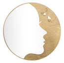 Specchio Glam Lady Luxy Ø80x2,5 Misura Specchio 59x70 cm in Ferro Oro-1