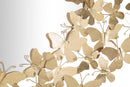 Specchio Glam Butterfly Wind Ø81,5x3,5 Misura Specchio Ø55 cm in Ferro Oro-2