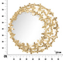 Specchio Glam Butterfly Wind Ø81,5x3,5 Misura Specchio Ø55 cm in Ferro Oro-6