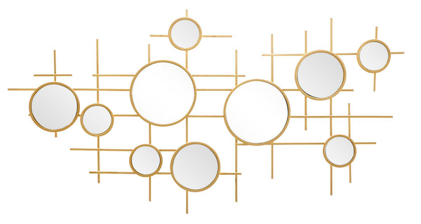 Gloxy Spiegel 117x4,5x61 Spiegelgröße Ø18-13-8 cm in Eisengold acquista