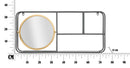 Specchio Circle con Mensole Industry 74,5x12x35 cm in Ferro-6