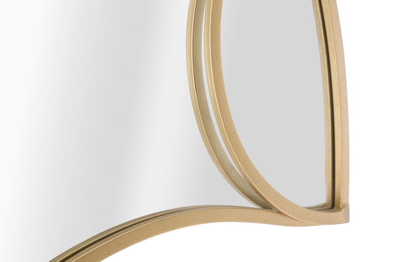 Specchio Sunshine 110x2,5x66 cm in Ferro e MDF Oro-2