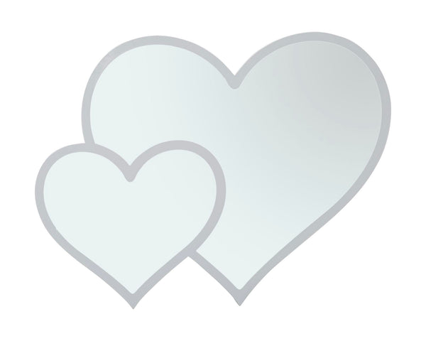 Glam White Double Heart Spiegel 65 x 2 x 50 Innenmaß 60 x 45 cm aus Eisen und weißem MDF acquista