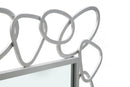 Specchio Chain Argento 84x2x84 cm in Ferro e MDF Argento-3