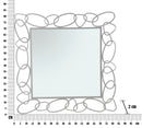 Specchio Chain Argento 84x2x84 cm in Ferro e MDF Argento-6